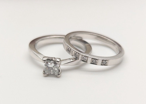 Platinum princess cut - princess, diamond