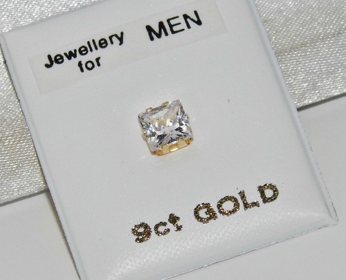 9ct gold 4mm princess cut - 4mm,