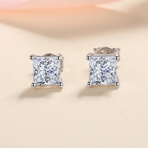 1ct princess cut earrings - 1ct,