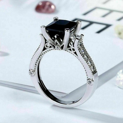 3ct princess cut - cut, black