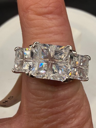 Sterling silver ring - silver, princess