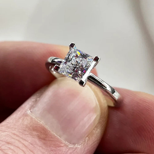 Princess cut moissanite - ct,