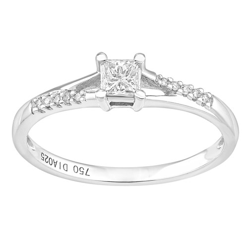 18ct white gold 25ct diamond - gold, 0.25ct
