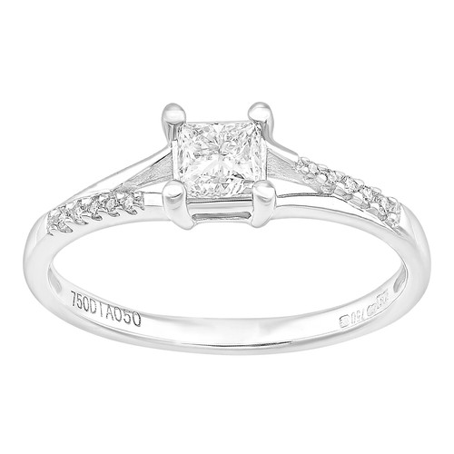 18ct white gold - white,