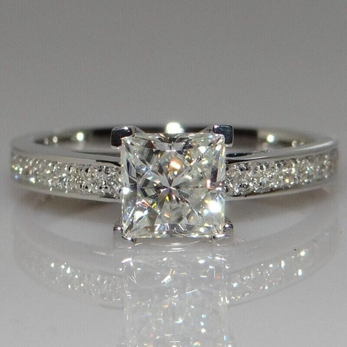 2ct princess cut lab - princess,
