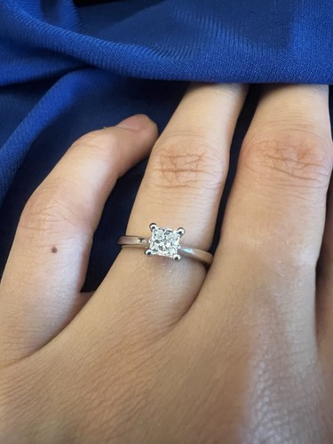 Princess cut platinum diamond