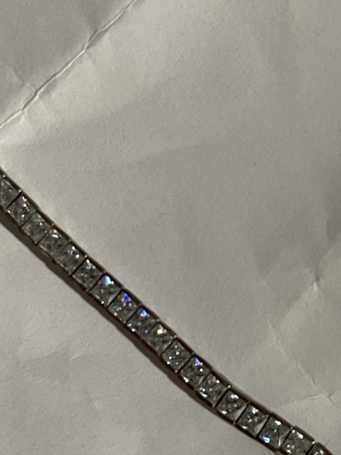 Pre owned princess cut cubic - pre-owned,