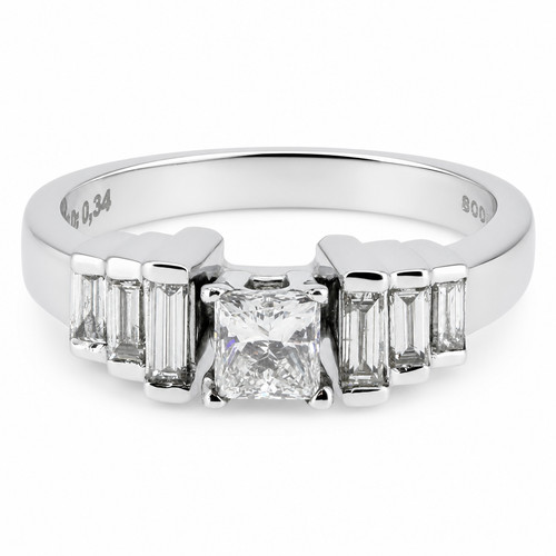 18ct white gold princess cut - princess,