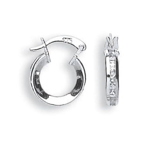 9ct white gold 13mm princess - 9ct,