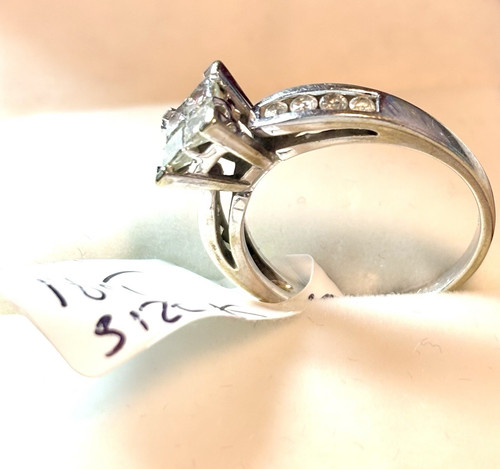 Gold diamonds 18ct white - gold,