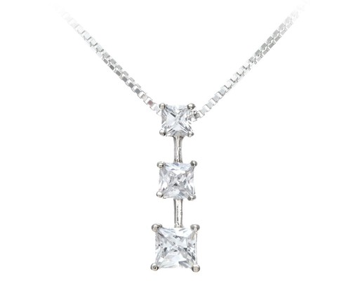 Sterling silver princess cut - princess,