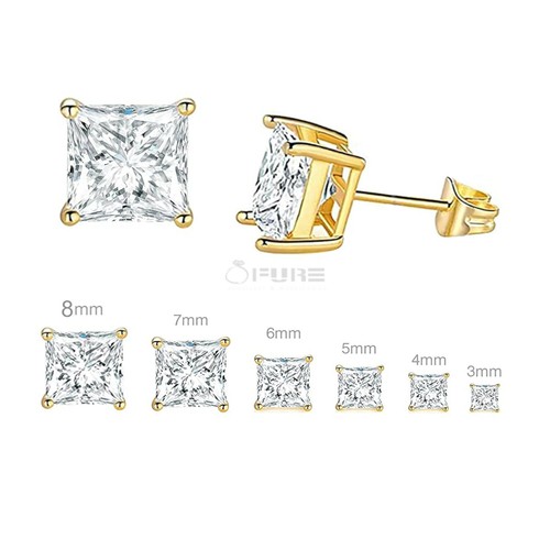 Cubic zirconia princess cut - zirconia,