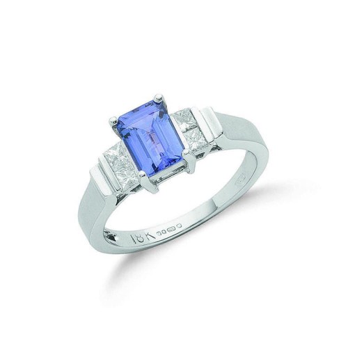 18ct white gold princess cut - gold,